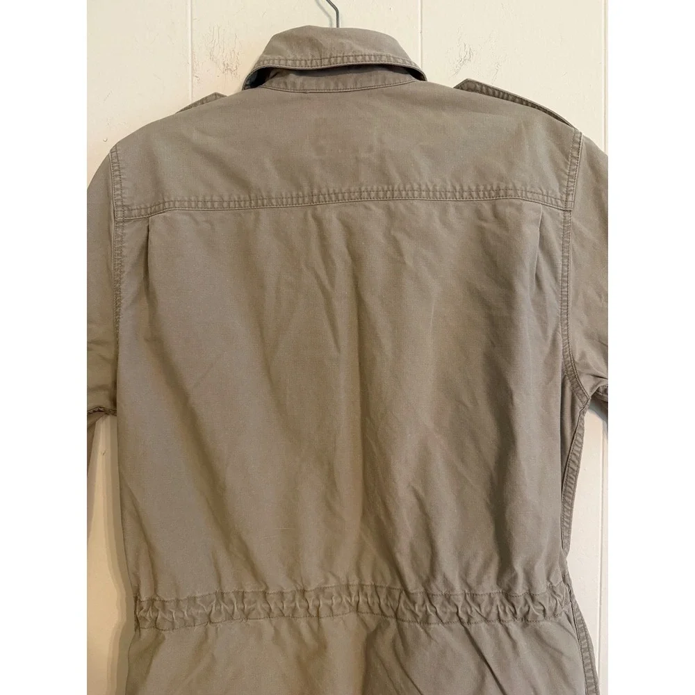 Banana Republic Safari Italian Canvas Bush Jacket Mens Small 80s Vintage Cotton